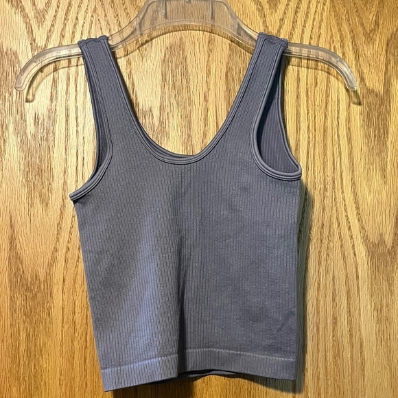 a new day Purple Ribbed Tank Top - Picture 5 of 5